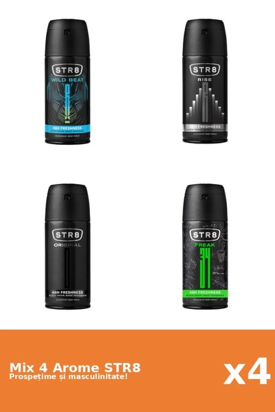 str8 Set 4 Mix STR8: 1x FR34K, 1x Original, 1x Rise, 1x Wild Beat