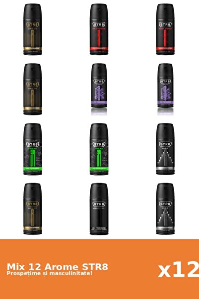 str8 Set 12 Mix STR8: 3x Înainte, 2x FR34K, 2x Joc, 1x Original, 2x Cod Roșu,...