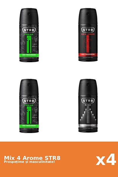 str8 Set 4 Mix STR8: 2x FR34K, 1x Red Code, 1x Rise