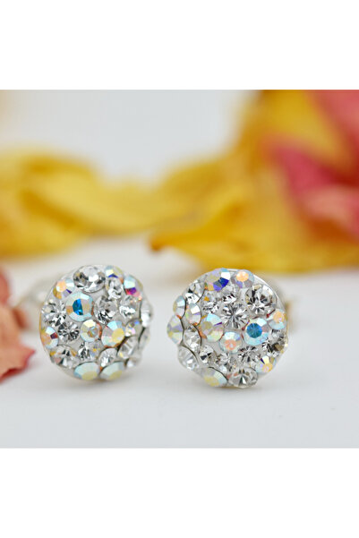 OEM Handmade White Chaton Earrings - 925 Silver