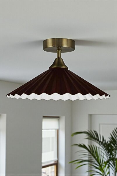 Bamyum Avilla Vişne Çürüğü Metal Büyük Avize Piramit Plafonyer Başlık Tekli R...