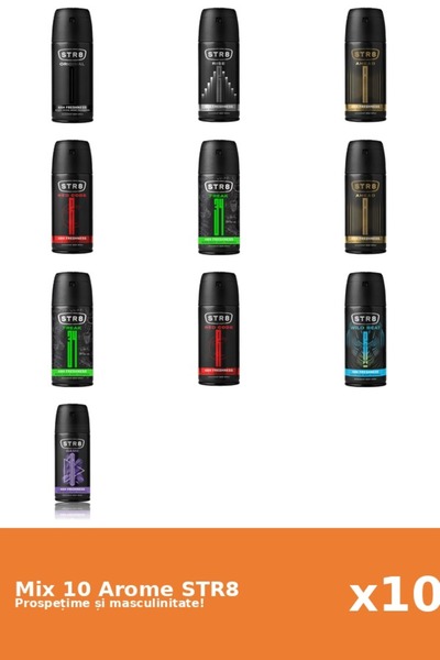 str8 Set 10 Mix STR8: 2x Ahead, 2x FR34K, 1x Game, 1x Original, 2x Red Code, ...