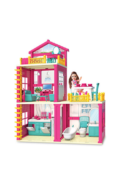 DEDE Lola’nın Düşler Evi – Bebek & Renkli Mobilyalı Oyuncak Evi, 3+ Yaş, Yerl...