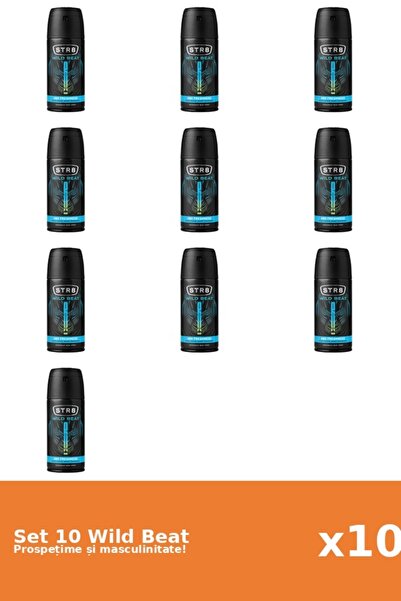 str8 Set 10 Deodorant Spray Wild Beat, 150 ml