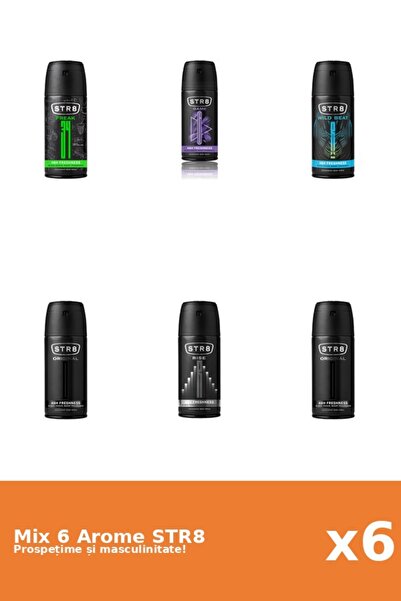 str8 Set 6 Mix STR8: 1x FR34K, 1x Game, 2x Original, 1x Rise, 1x Wild Beat