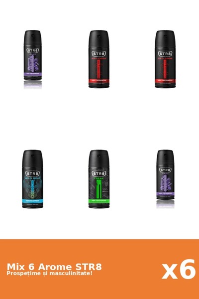 str8 Set 6 Mix STR8: 1x FR34K, 2x Game, 2x Red Code, 1x Wild Beat