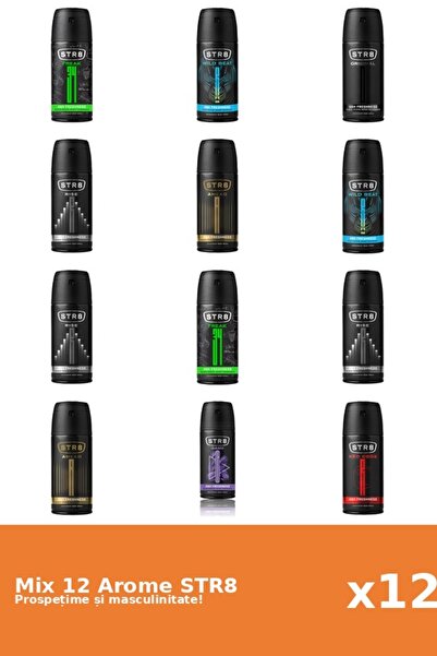 str8 Set 12 Mix STR8: 2x Ahead, 2x FR34K, 1x Game, 1x Original, 1x Red Code, ...