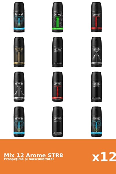 str8 Set 12 Mix STR8: 1x Ahead, 1x FR34K, 3x Original, 2x Red Code, 2x Rise, ...