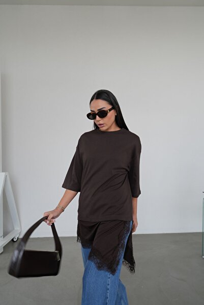 Özge Özgenç Asymmetrical Cut Dress with Ruffled Hem