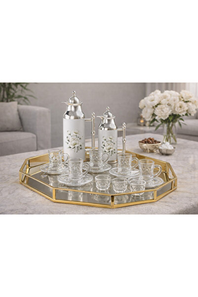 ALSAIF ☕✨ Al Saif Alia Tea and Coffee Cup Set | Premium Japanese Glass - 18 P...