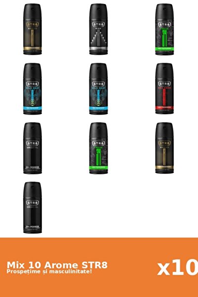 str8 Set 10 Mix STR8: 2x Ahead, 2x FR34K, 2x Original, 1x Red Code, 1x Rise, ...