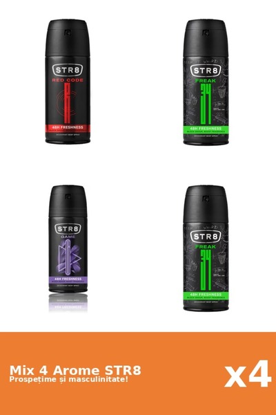 str8 Set 4 Mix STR8: 2x FR34K, 1x Game, 1x Red Code