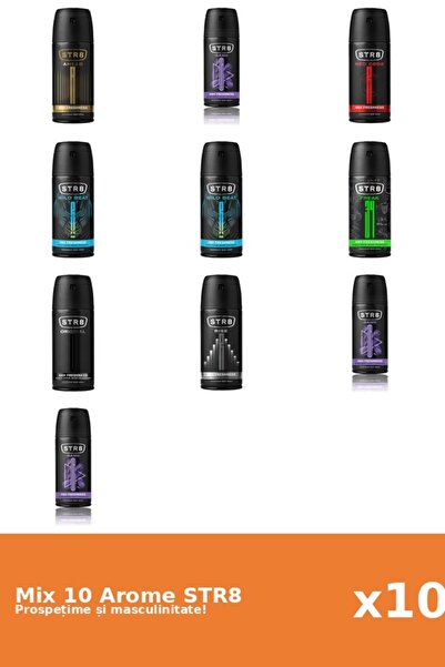 str8 Set 10 Mix STR8: 1x Ahead, 1x FR34K, 3x Game, 1x Original, 1x Red Code, ...