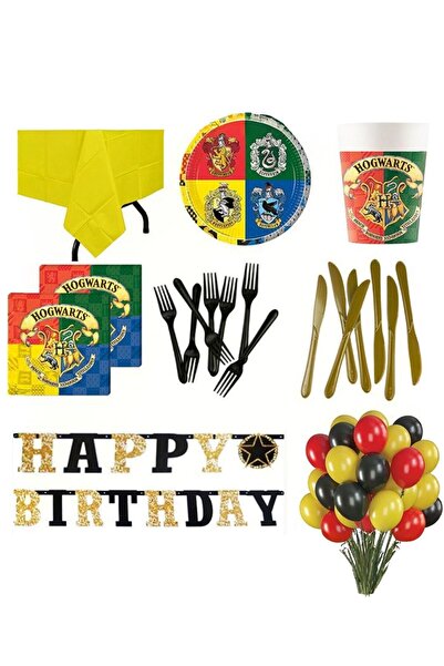 PARTİ SEPETİ Набір для вечірки на тему Гаррі Поттера та Гоґвортса для 8 осіб