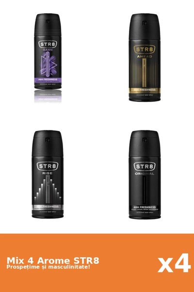 str8 Set 4 Mix STR8: 1x Ahead, 1x Game, 1x Original, 1x Rise