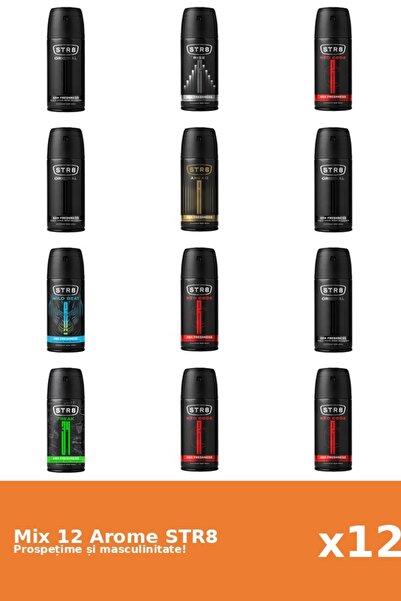 str8 Set 12 Mix STR8: 1x Ahead, 1x FR34K, 4x Original, 4x Red Code, 1x Rise, ...
