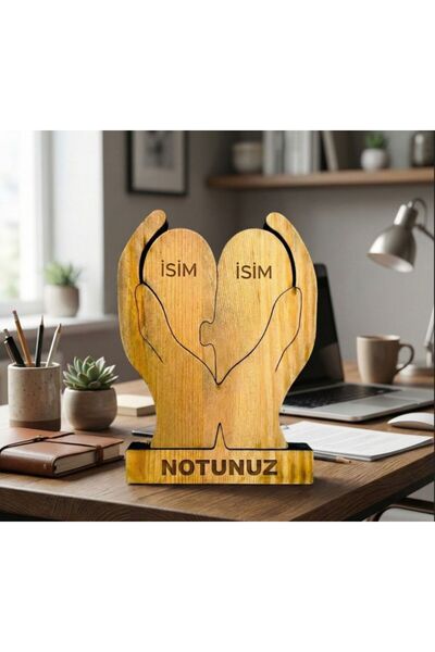 Kişiye Özel Ahşap Kalpler Elimde Puzzle İkili