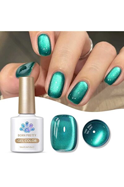 Born Pretty Dreamy Sea Glass Bead Cat Magnetic Gel/Okyanus Turkuazı Kedi Gözü...