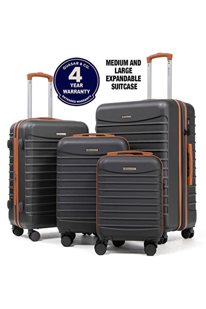 Quasar & Co. Set 4 trolere XS/S/M/L, bagaj mana/cala, geamantane cu 4 roti, A...