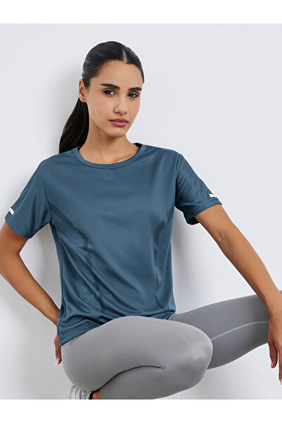 Styli Women Textured Reflective Striped Top