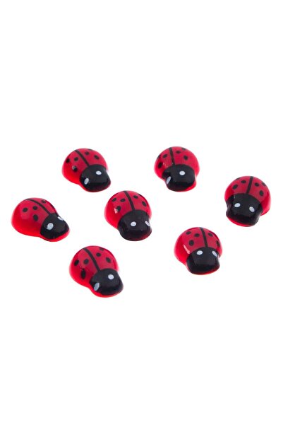 OEM Red Ladybugs Decorative Stickers 1.5cm - 50pcs