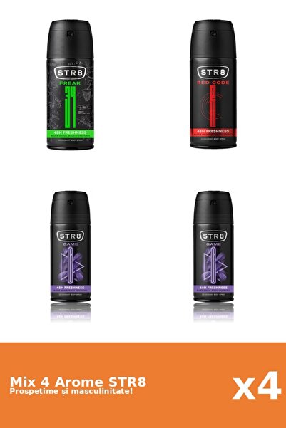 str8 Set 4 Mix STR8: 1x FR34K, 2x Game, 1x Red Code