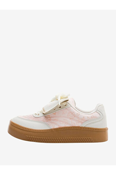 Babaya By Styli Women Floral Print Lace Up Sneakers