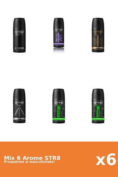 str8 Set 6 Mix STR8: 1x Ahead, 2x FR34K, 1x Game, 1x Original, 1x Rise