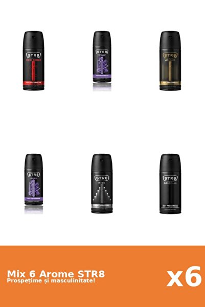 str8 Set 6 Mix STR8: 1x Ahead, 2x Game, 1x Original, 1x Red Code, 1x Rise