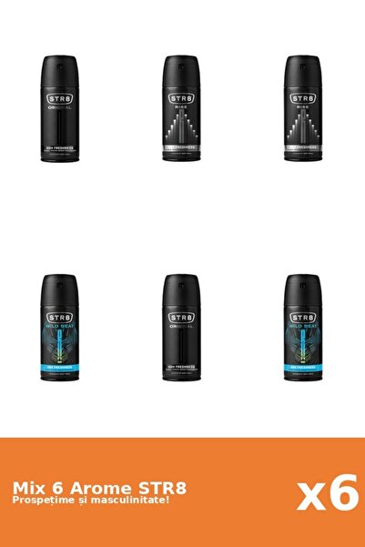 str8 Set 6 Mix STR8: 2x Original, 2x Rise, 2x Wild Beat
