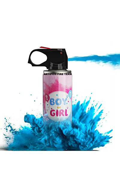 Gender Ball Extinctor Spray Pudra colorata Albastra Gender Reveal