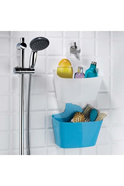 OEM Turquoise Hanging Bathroom Basket 28x12cm