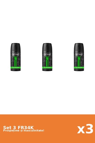 str8 Set 3 Deodorant Spray FR34K, 150 ml
