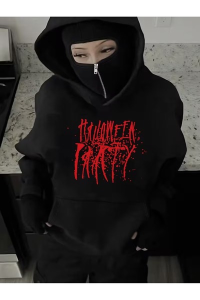 Flaubert Unisex Snow Masked Ninja Sweatshirt Hoodie 3-Ply Thick Zippered