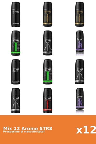 str8 Set 12 Mix STR8: 2x Înainte, 2x FR34K, 2x Joc, 2x Original, 1x Cod Roșu,...