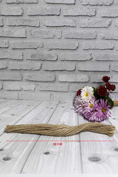 Mapi 50 Adet Etiket Bağlama Hasır ipi - Jüt ip ( 30 cm )