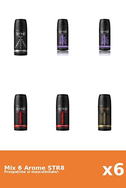 str8 Set 6 Mix STR8: 1x Ahead, 2x Game, 2x Red Code, 1x Rise