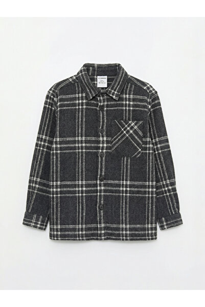 LC Waikiki Rmz Gi̇yi̇m Farkiyla Plaid Boys' Shirt