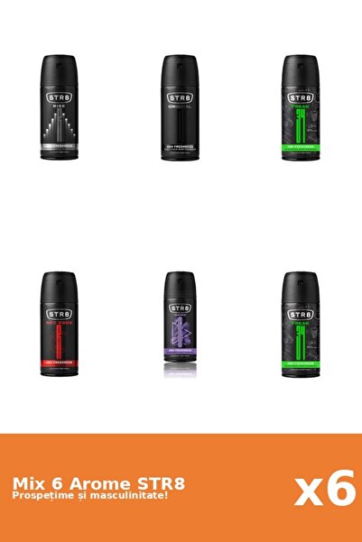 str8 Set 6 Mix STR8: 2x FR34K, 1x Game, 1x Original, 1x Red Code, 1x Rise