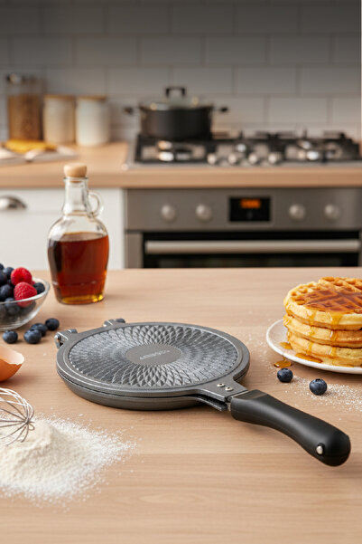 Amboss Quartz Cooktop Cast Iron Waffle Pan 20 cm