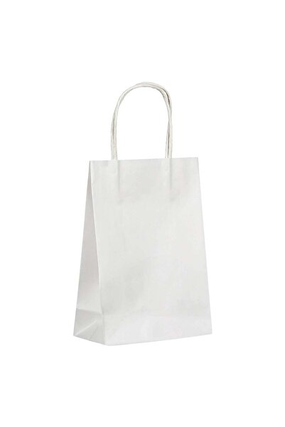 OEM White Kraft Gift Bag 16x23x8cm