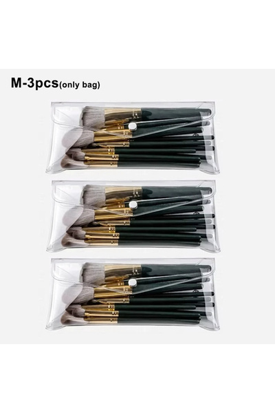 Choice M-3pcs Transparent Cosmetic Bag S/M/L Portable PVC Organizer for Makeu...