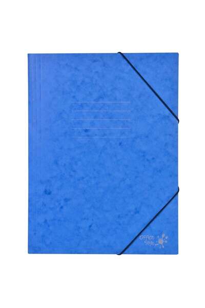 OEM Blue Paper Press Folder with Elastic 25.5x34.5cm