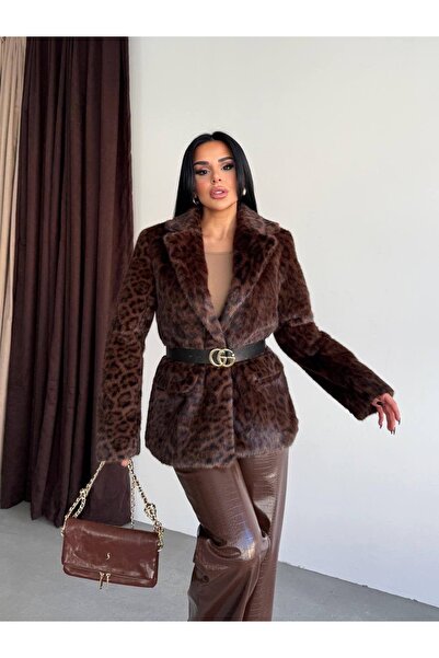Kedi Fashion Leopar desenli fox ceket