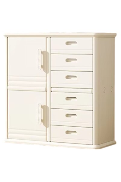 LITTLE ANGEL Baby Storage Rack Nursery Organizer Cabinet with Drawers and She...