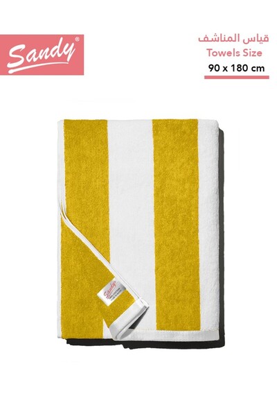 Sandy Extra Large Beach Towel 100% Egyptian Cotton, Size: 90x180 cm, Ultra So...