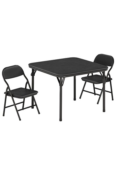 Garvee طقم طاولة وكراسي قابلة للطي للأطفال مكون من 3 قطع، طاولة أنشطة، للمنزل...