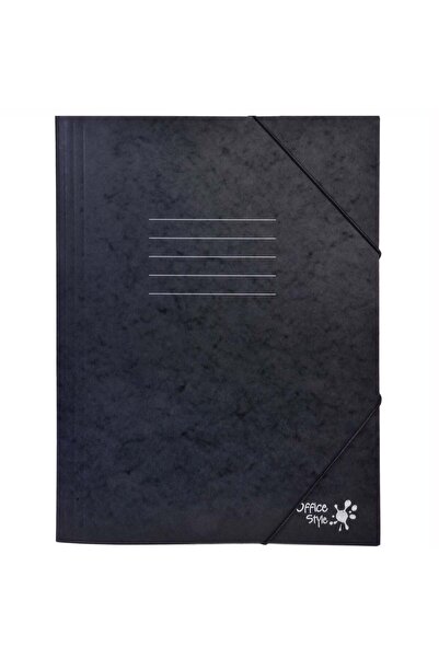 OEM Black Paper Press Folder with Elastic 25.5x34.5cm