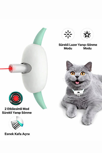 HAYHAYPETSHOP USB BAŞLIKLI ŞARJLI LAZERLİ KEDİ TASMA OYUNCAĞI LAZER OYUNCAK