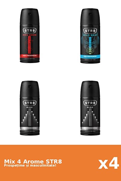 str8 Set 4 Mix STR8: 1x Red Code, 2x Rise, 1x Wild Beat